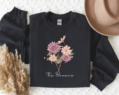 Custom Flower Bouquet Sweatshirt