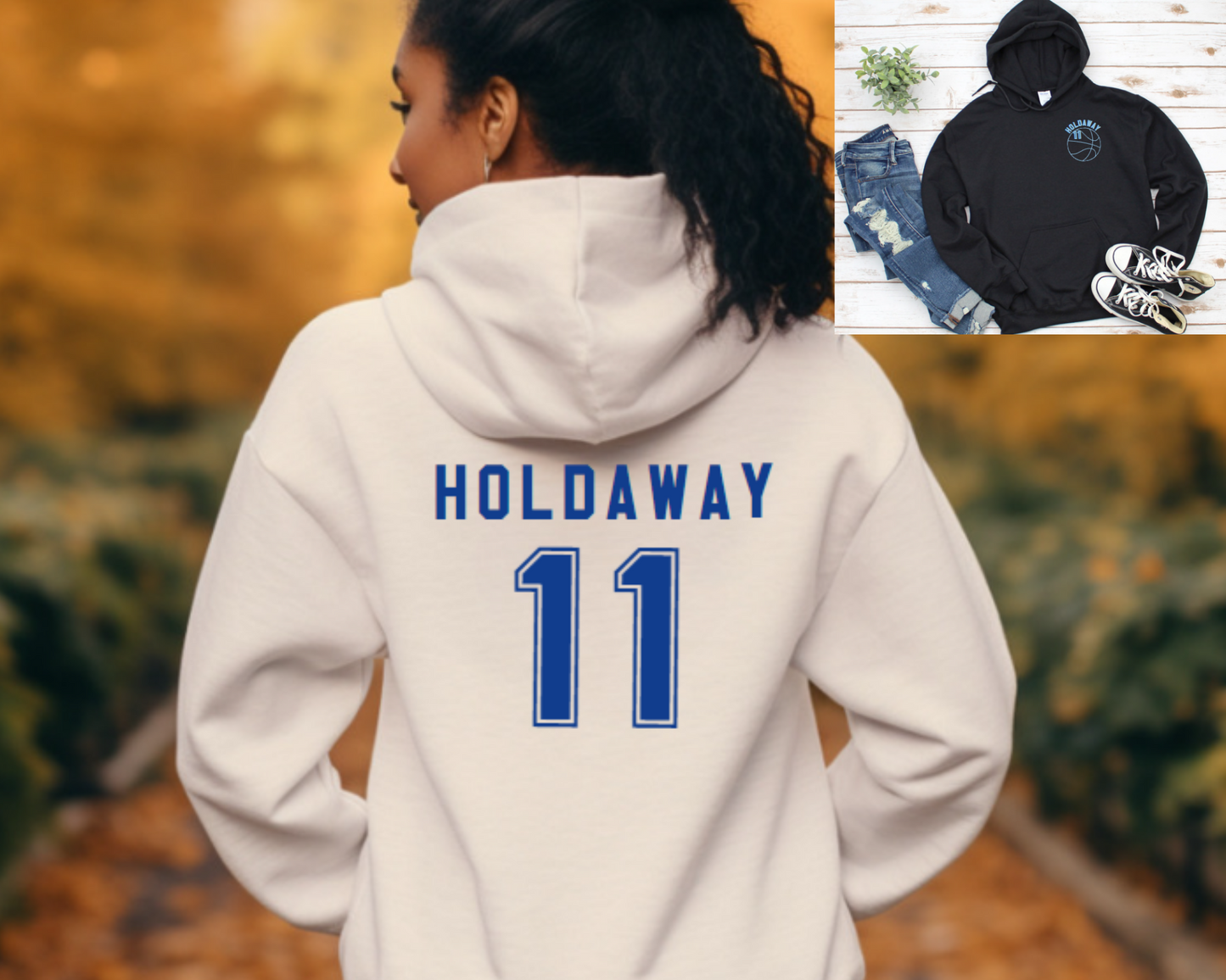 Custom Name and Number Basketball Hoodie