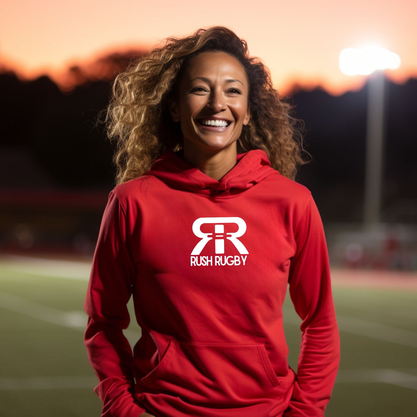 Red Rush Rugby Hoodies Independent brand