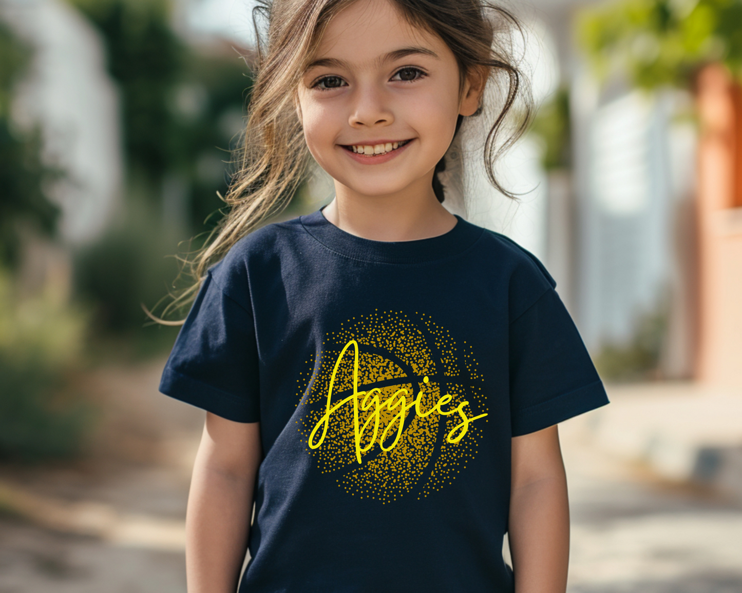 Personalized Faded Basketball Tee Youth Size