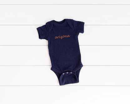 Embroidered Little State Baby Bodysuit