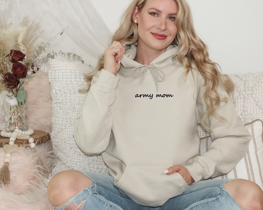 Military Mom/Wife Embroidered Hoodie