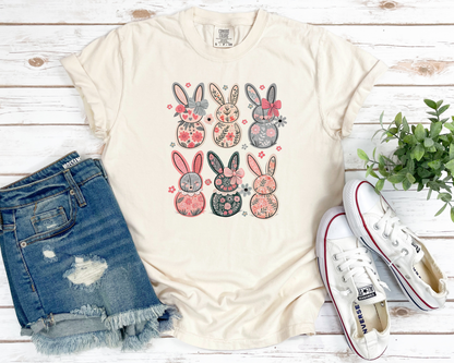 Happy Easter Bunny T-Shirt, Coquette Easter, Cute Bunny Tee, Rabbit Tshirt, Easter Bunny Shirt, Easter Gift, Rabbit Tee, Bunny Shirt for Mom (Copy) (Copy)