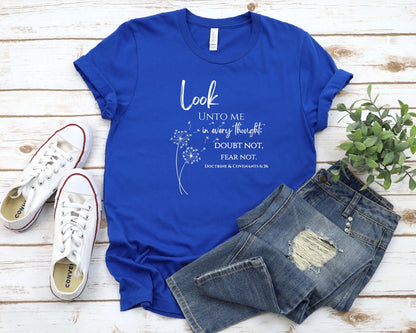 Girls Camp Youth Theme 2025 Tshirt, Look Unto Christ Shirt, Look Unto Me, Doubt not Fear not, Young Women, Bella Canvas TShirt, Gift for her