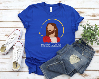 Look Unto Christ T-Shirt, 2025 Youth Theme shirt, Look Unto Me, Doubt not Fear not, Girls Camp, Young Women, Crewneck Shirt, Gift for youth