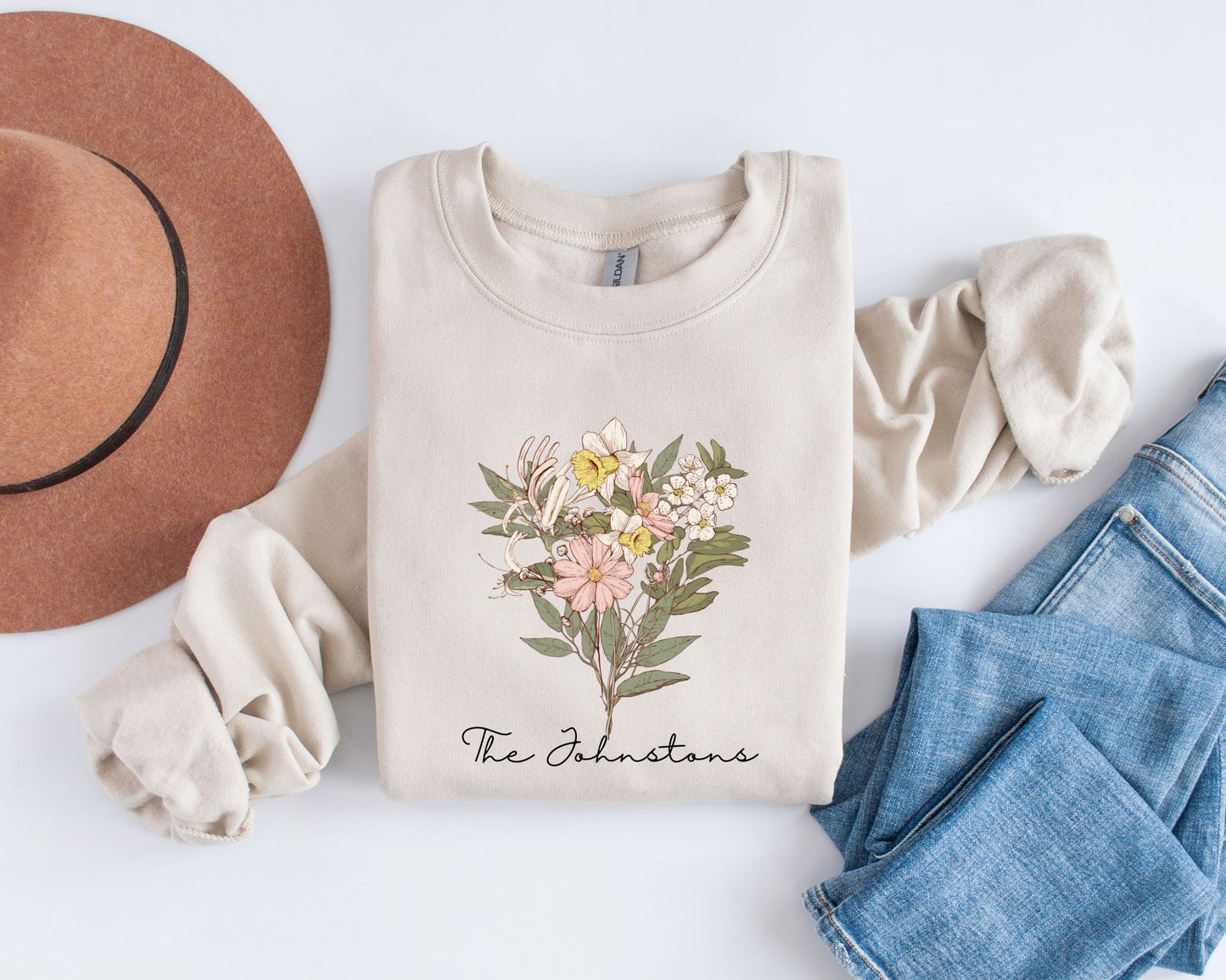 Custom Flower Bouquet Sweatshirt