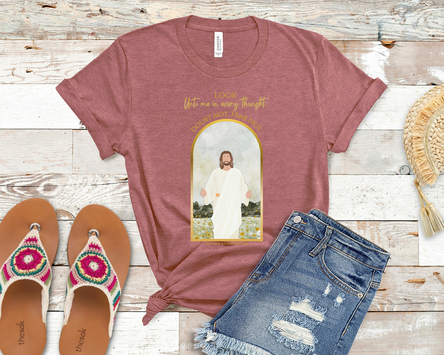 Look Unto Christ T-Shirt, 2025 Youth Theme shirt, Look Unto Me, Doubt not Fear not, Girls Camp, Young Women, Crewneck Shirt, Gift for youth