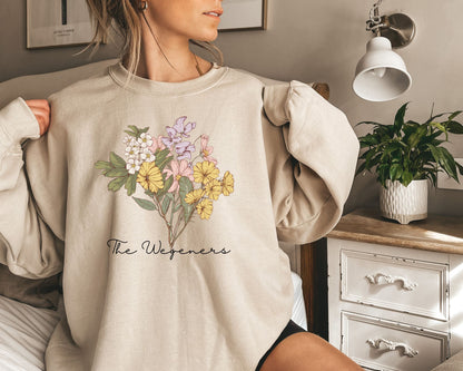 Custom Flower Bouquet Sweatshirt