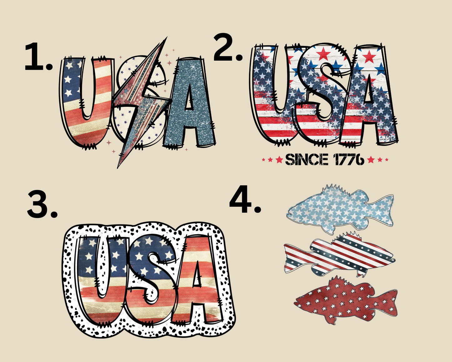 USA 4th of July Tees