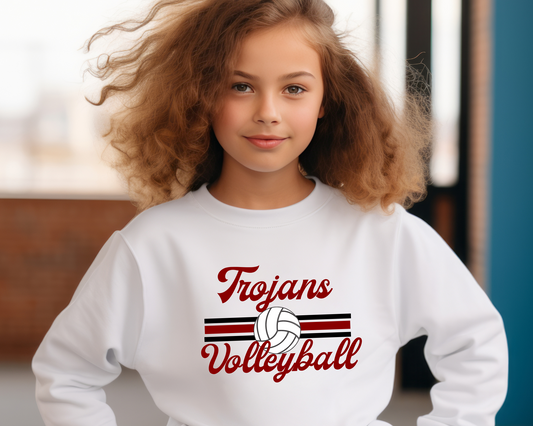 Retro Volleyball Sweatshirt Youth Size