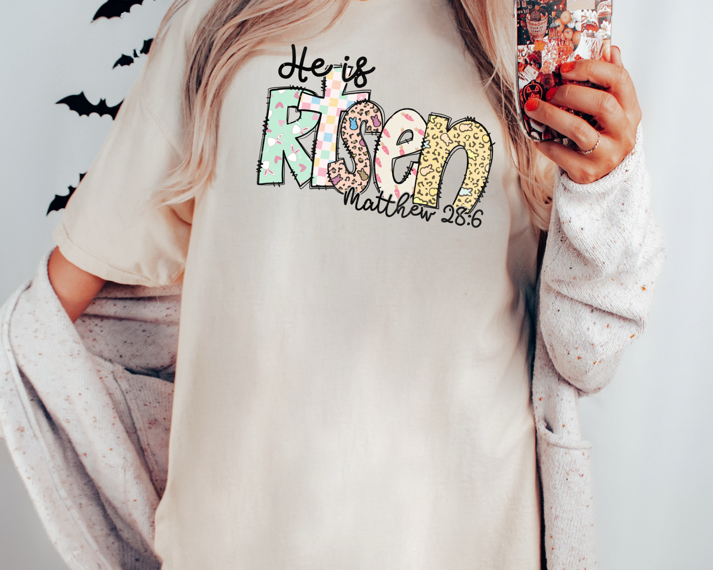 He Is Risen Comfort Color Tee