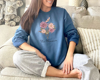 Custom Flower Bouquet Sweatshirt