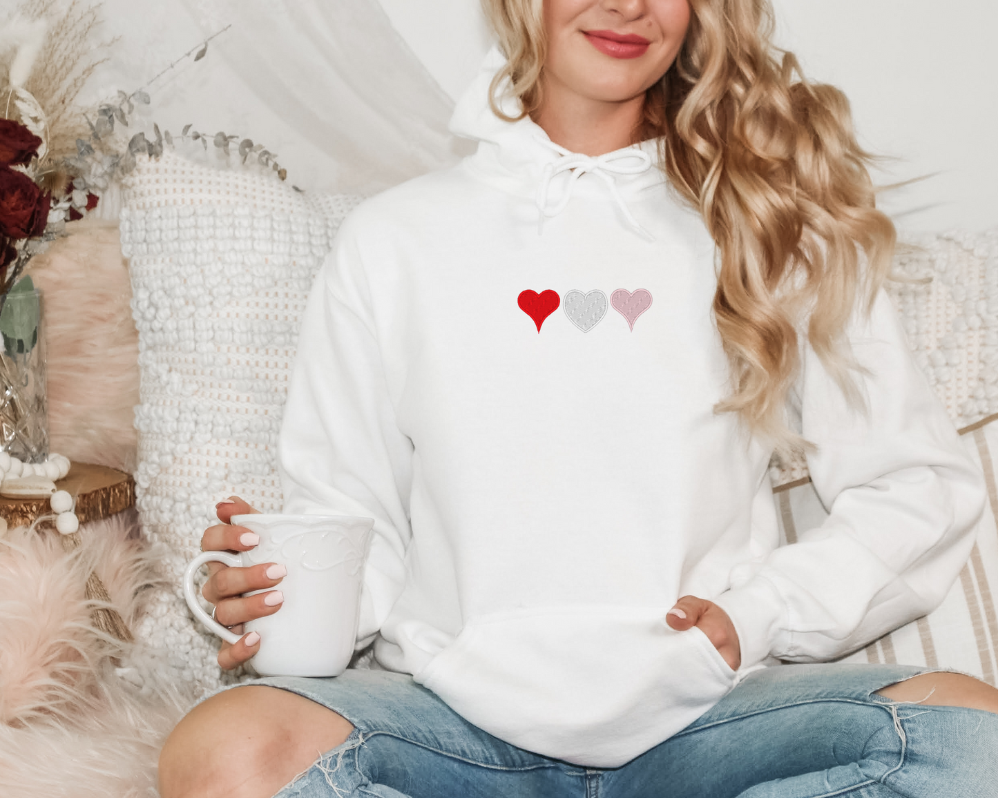 My Heart Embroidered Hoodie