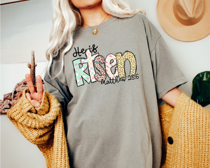 He Is Risen Comfort Color Tee