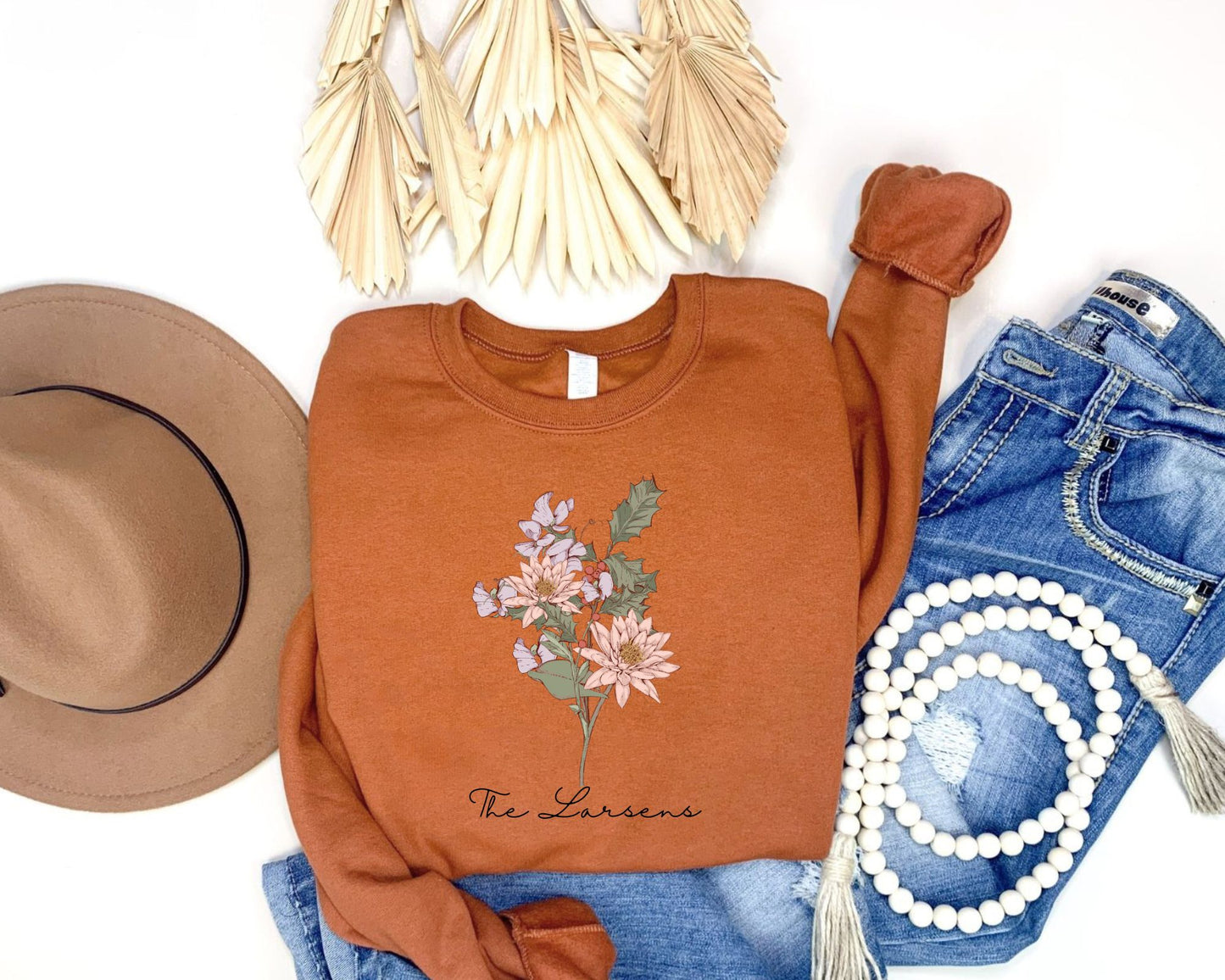 Custom Flower Bouquet Sweatshirt