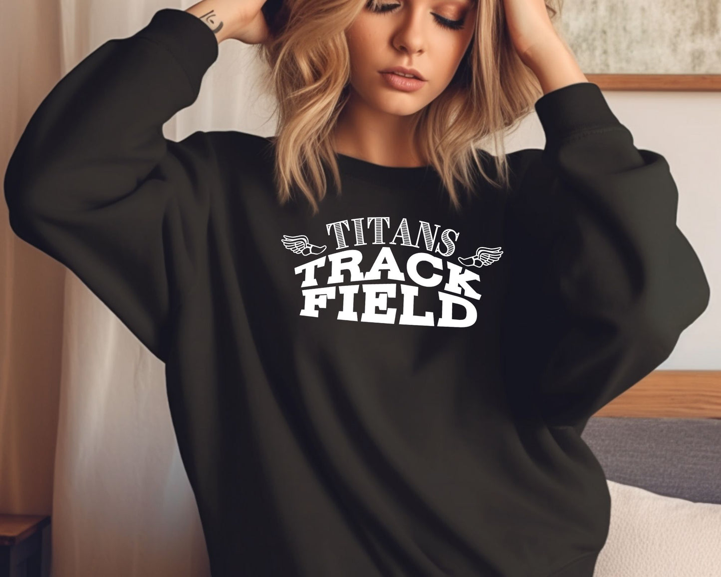 Custom Curve Track and Field Sweatshirt (Unisex)