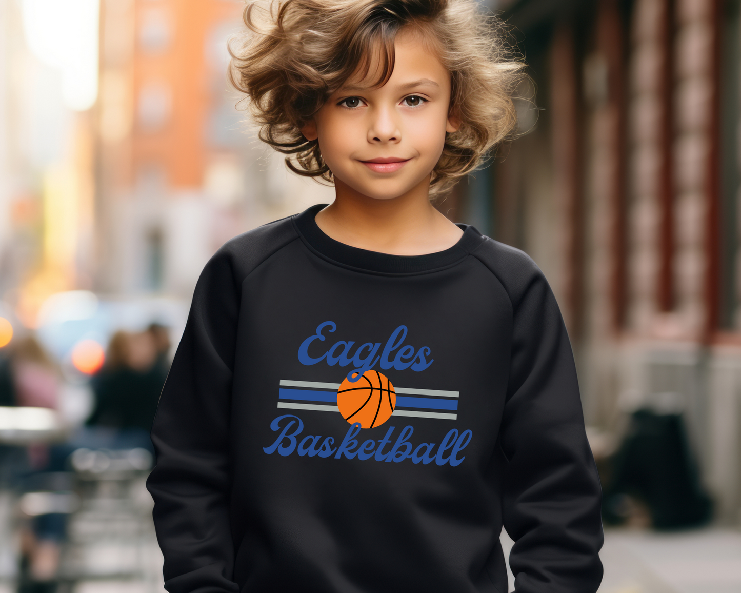 Retro Basketball Sweatshirt Youth Size