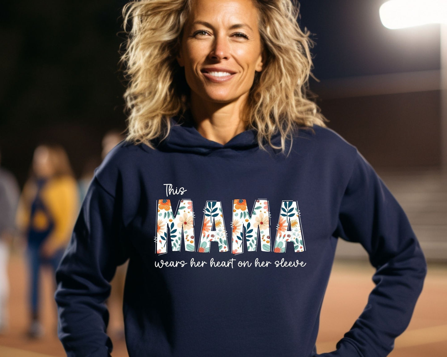 This Mama Wears Her Heart on Her Sleeve Hoodie