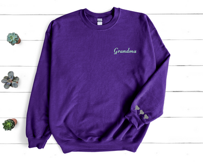 Personalized Mom Embroidered Sweatshirt