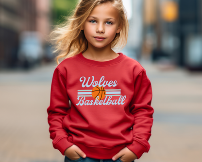 Retro Basketball Sweatshirt Youth Size