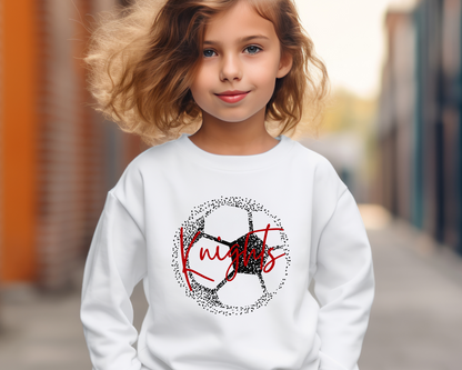 Personalized Faded Soccer Ball Sweatshirt Youth Size