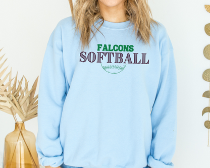 Custom Vintage Softball Sweatshirt