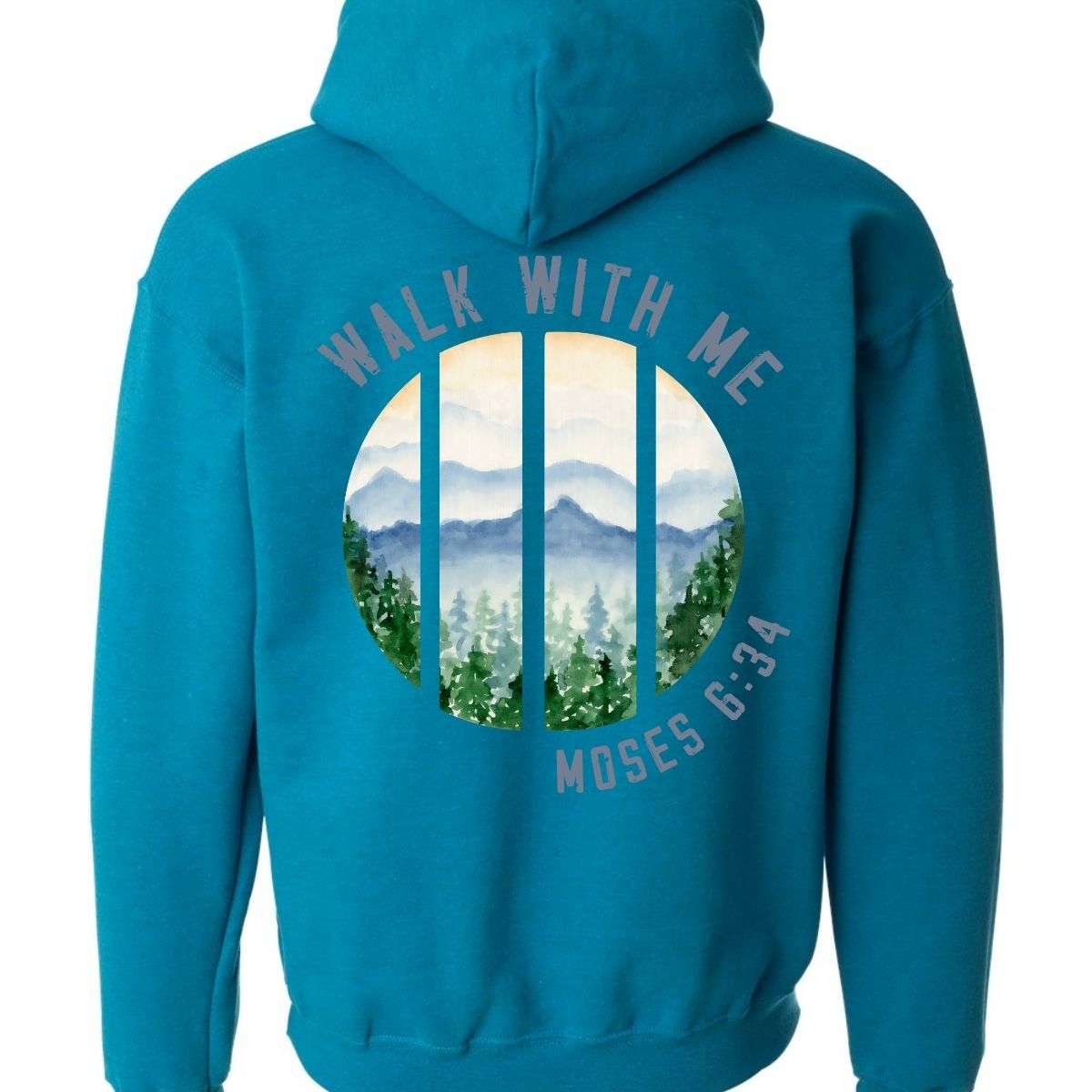 Walk With Me | Moses 6:34 | Foot Steps Hoodie La Bella Rose Boutique