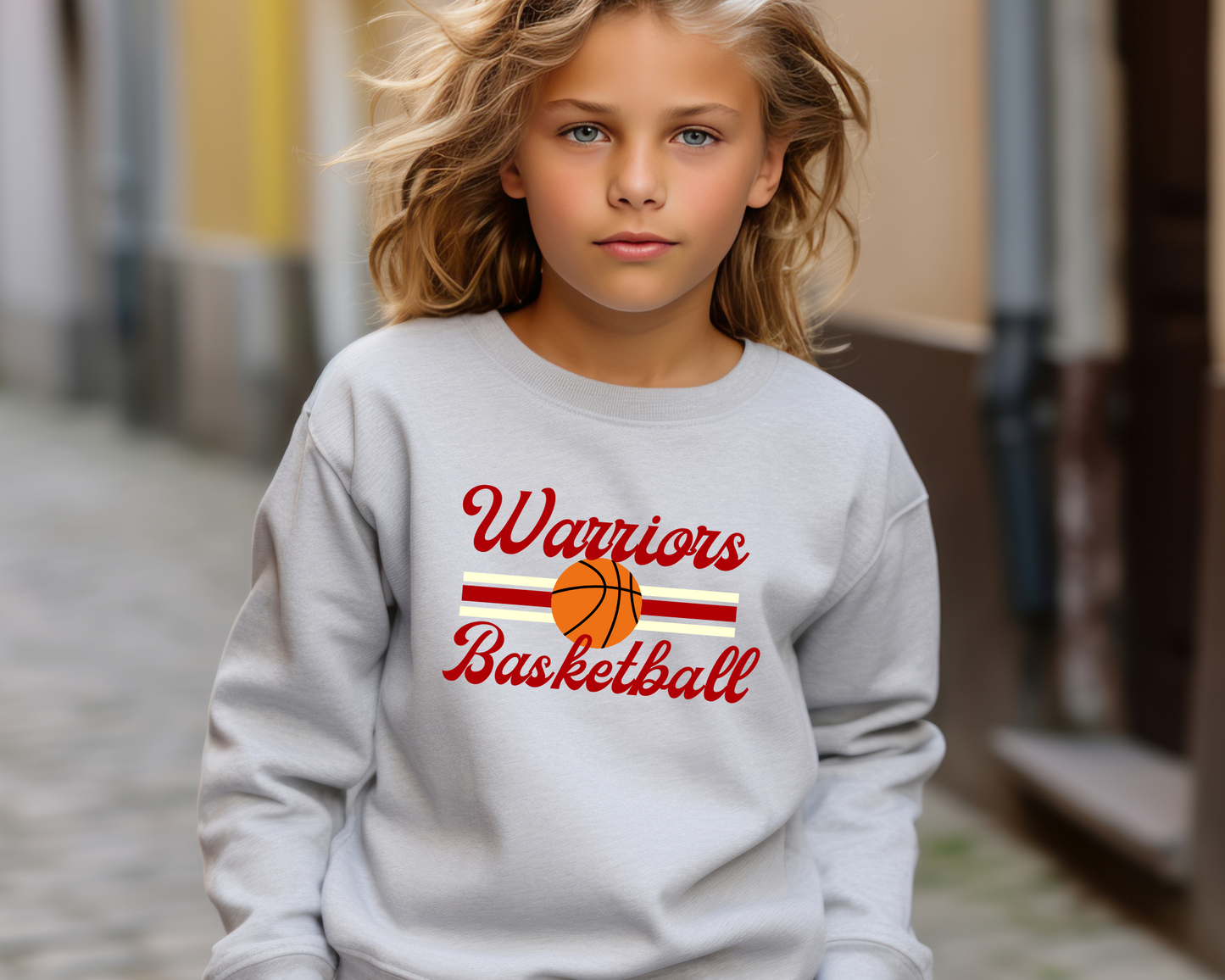 Retro Basketball Sweatshirt Youth Size