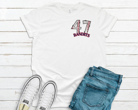 Bandits Baseball Pocket Number Tee