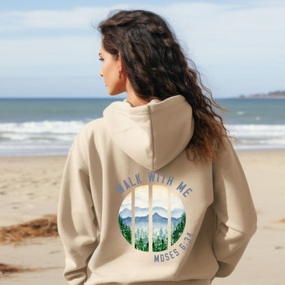 Walk With Me | Moses 6:34 | Foot Steps Hoodie La Bella Rose Boutique