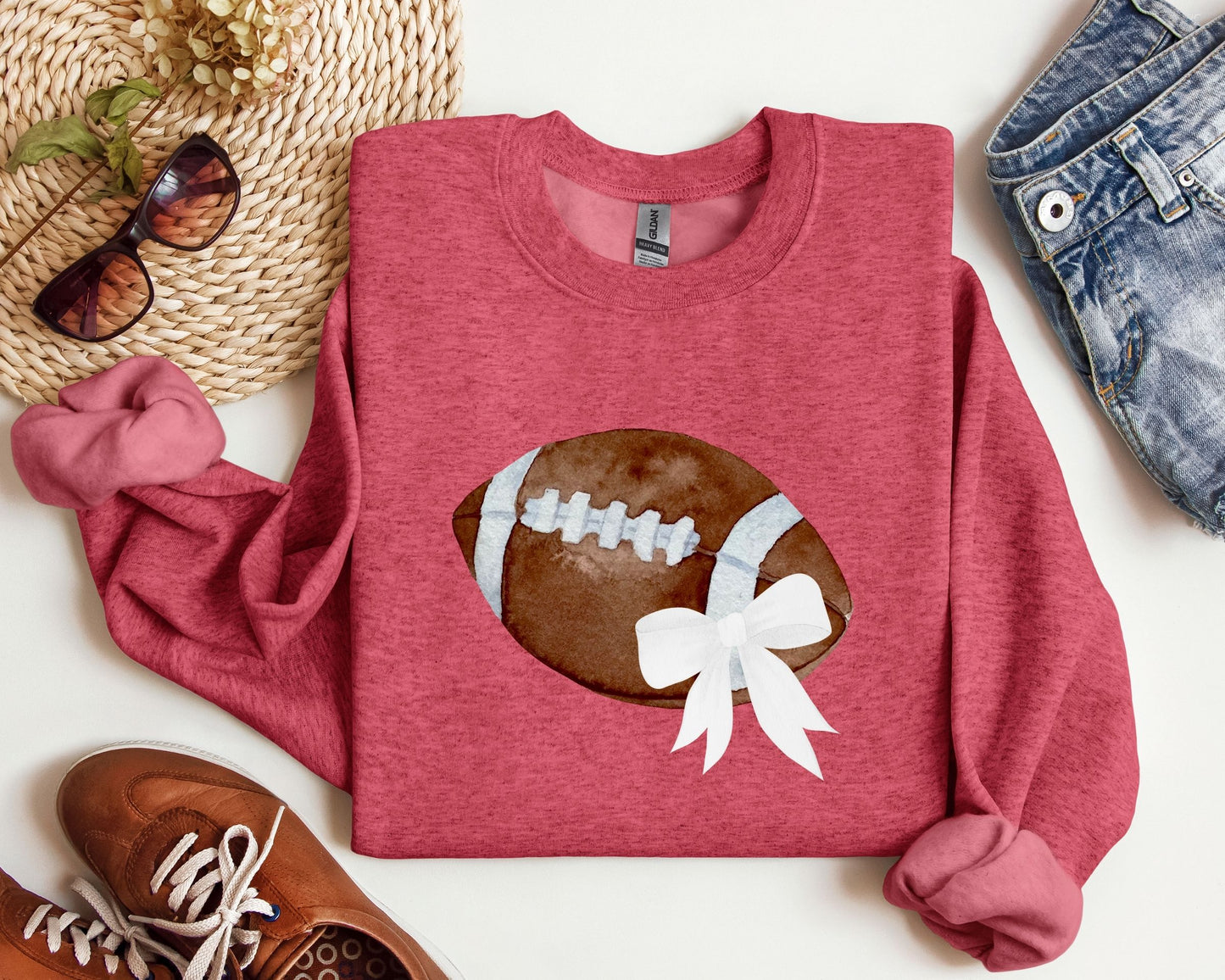 Football Bow Sweatshirt