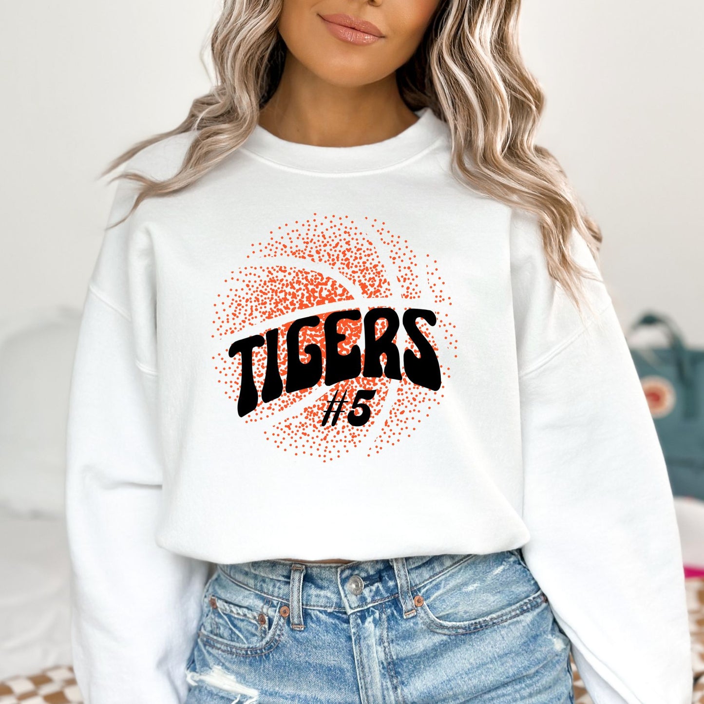 New Font Faded Basketball Sweatshirt