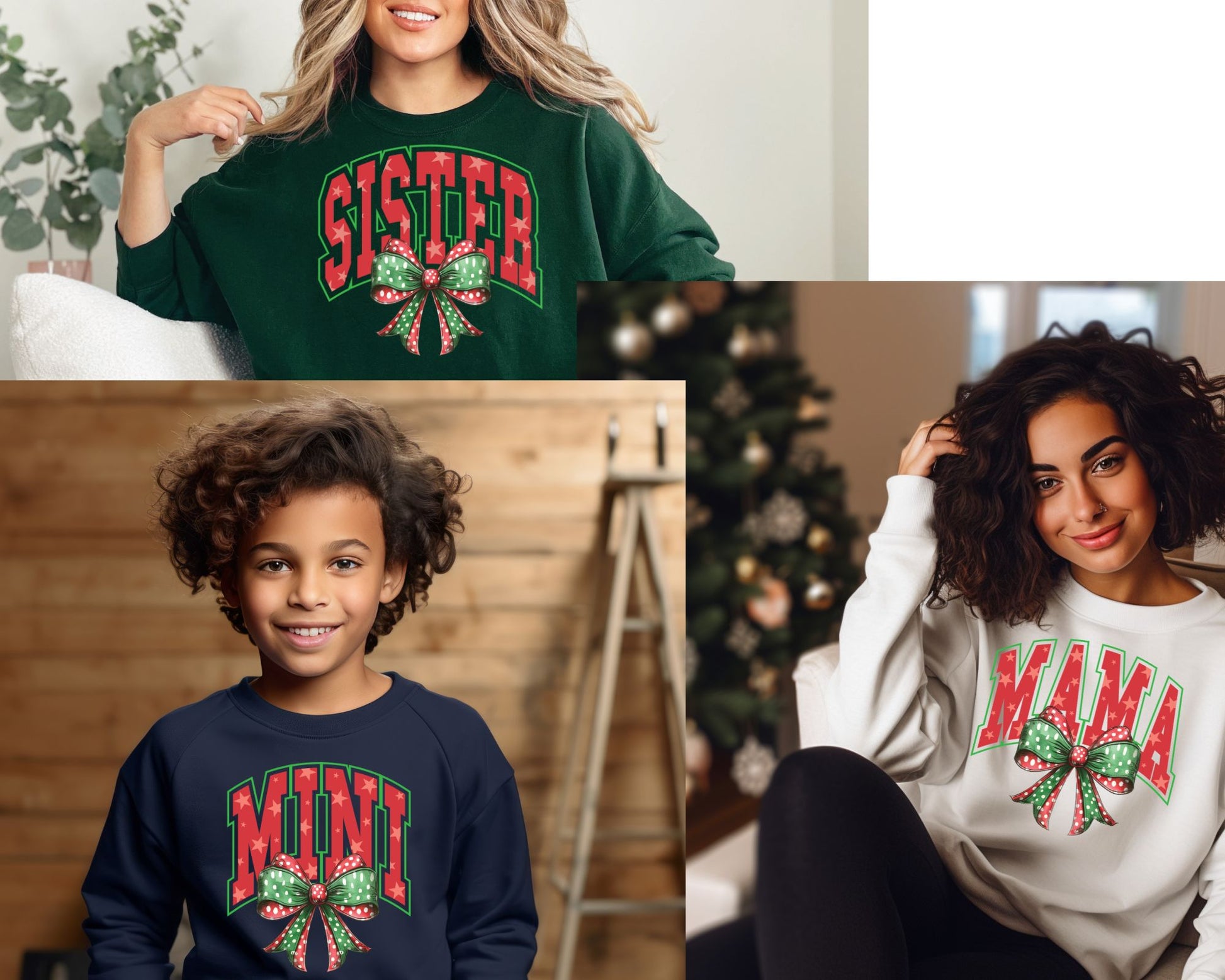 Family Christmas Crews (Youth) La Bella Rose Boutique