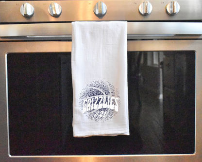 New Font Faded Basketball Tea Towel