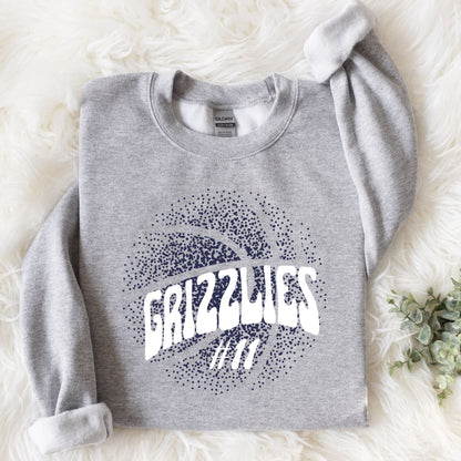 New Font Faded Basketball Sweatshirt