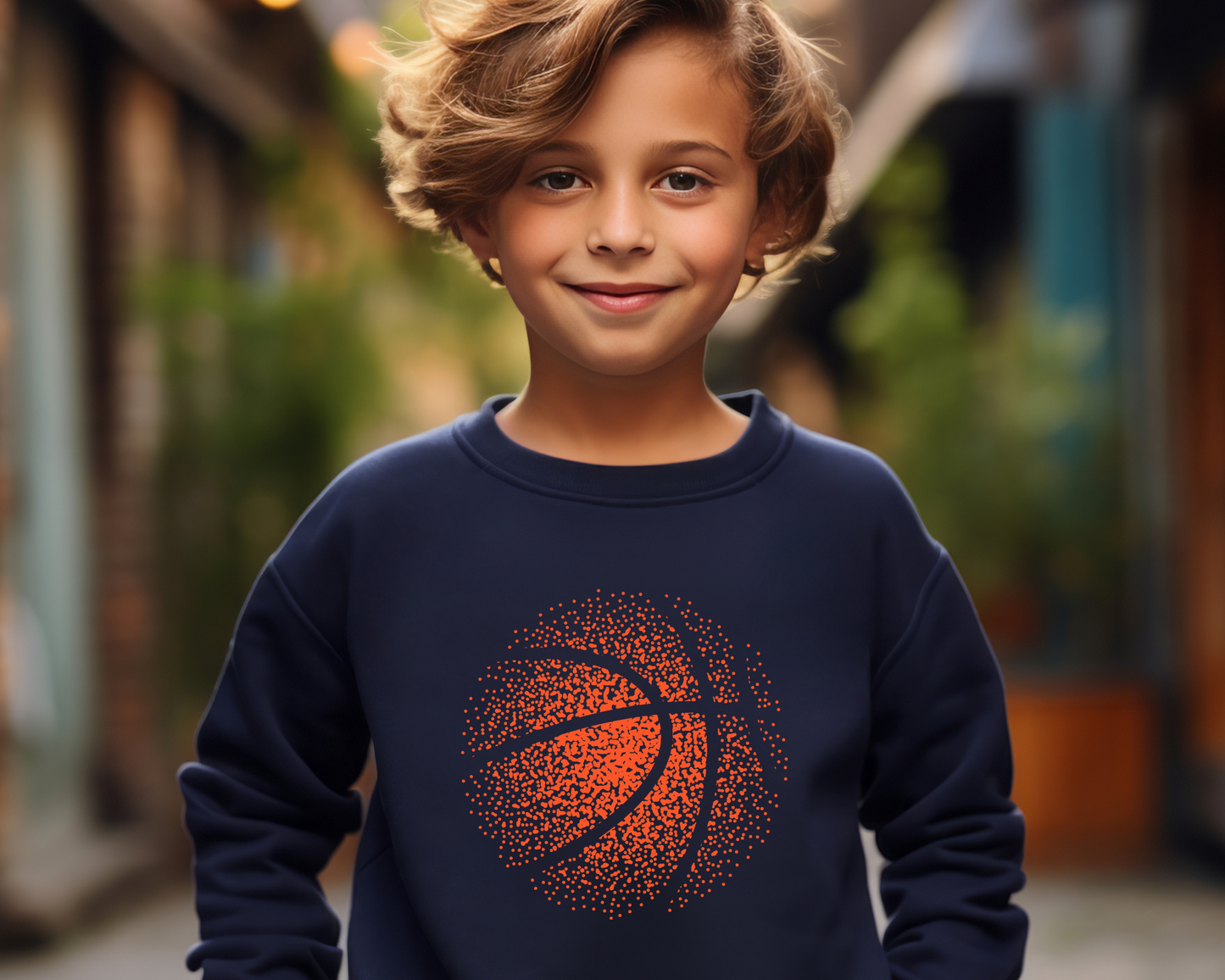 Faded Basketball Sweatshirt Youth Size