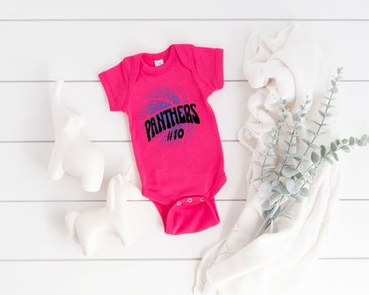 New Font Faded Basketball Baby Bodysuit