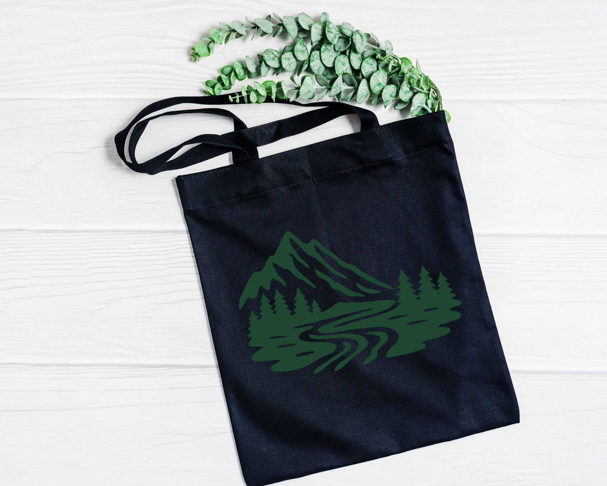 Walk With Me | Moses 6:34 | Green Image Tote Bags La Bella Rose Boutique
