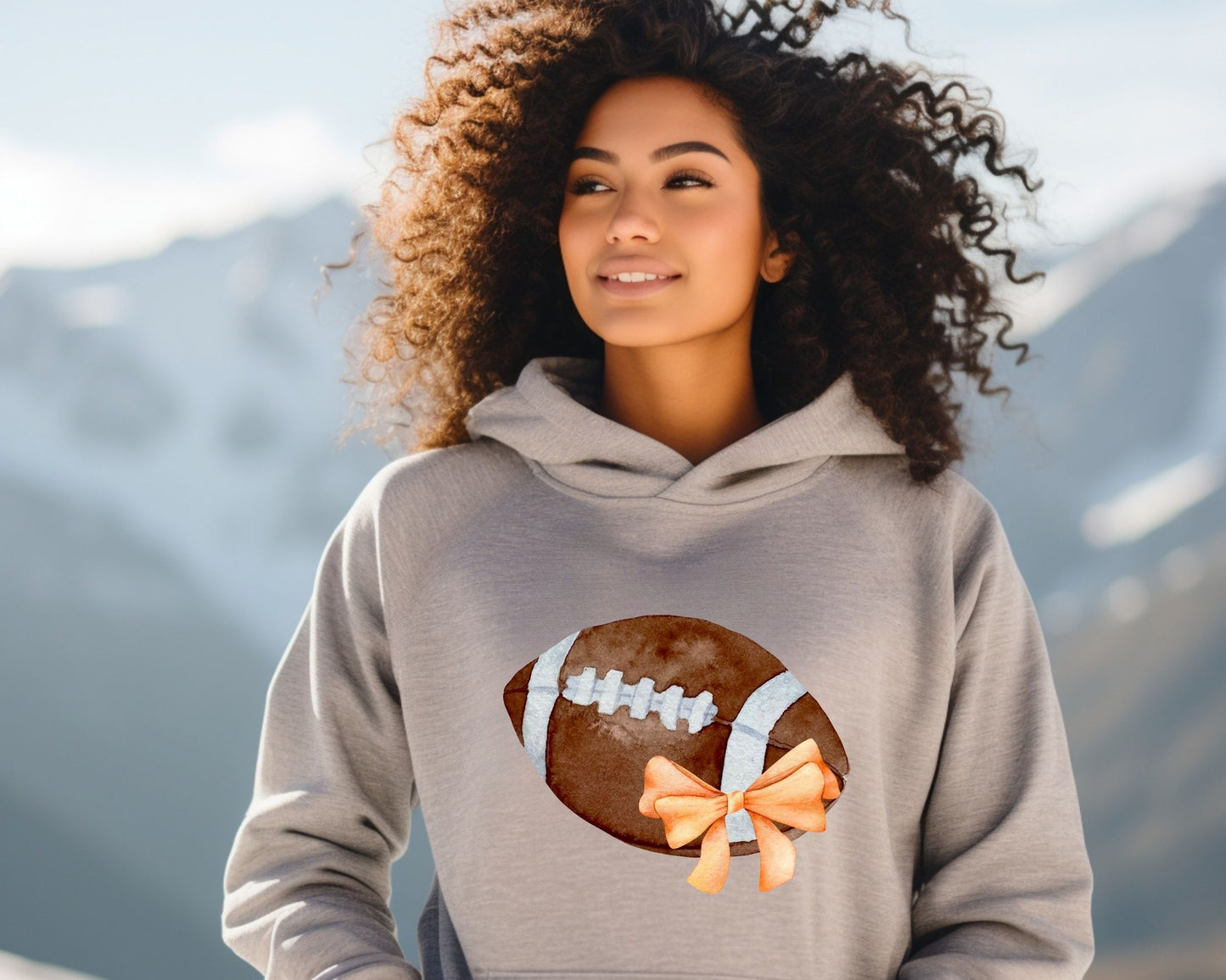 Football Bow Hoodie