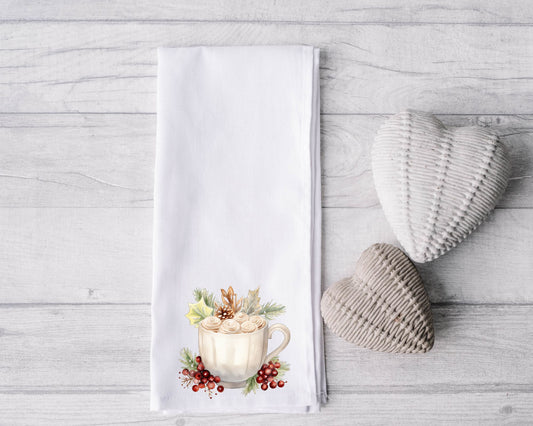 Festive Christmas Mug Tea Towel La Bella Rose Boutique