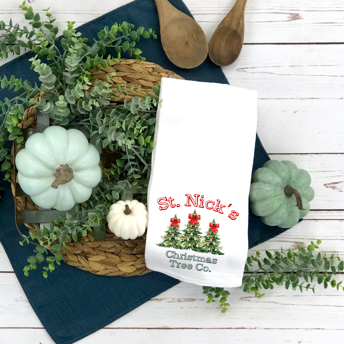 Christmas Tree Farm Tea Towel La Bella Rose Boutique