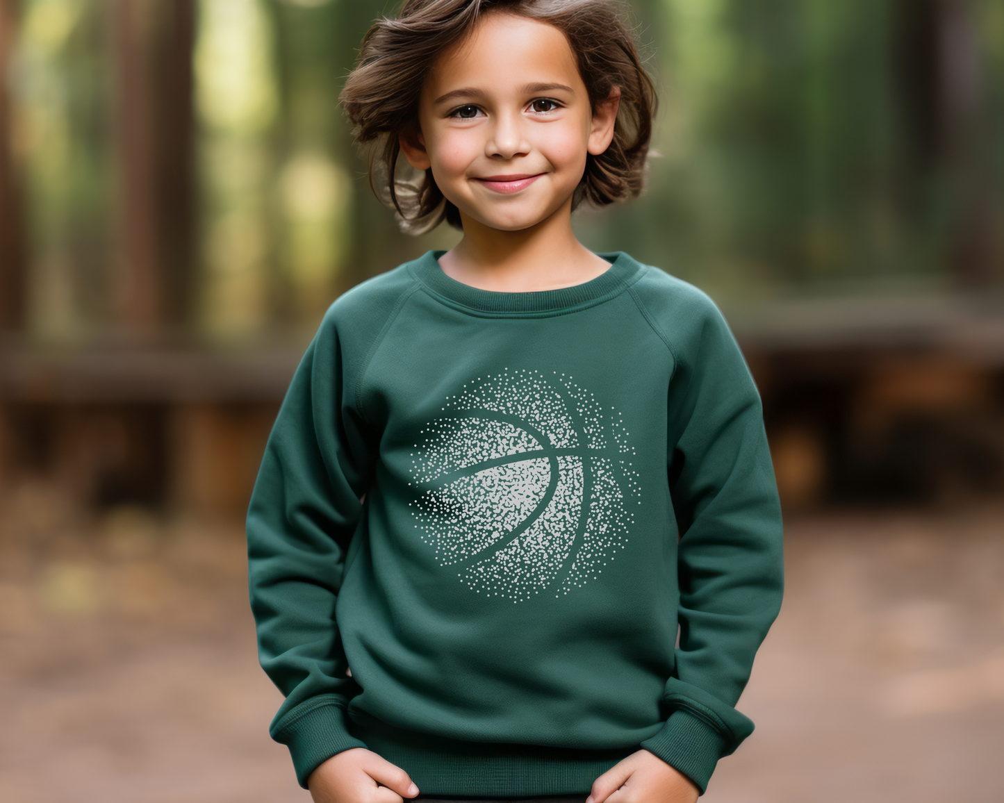 Faded Basketball Sweatshirt Youth Size