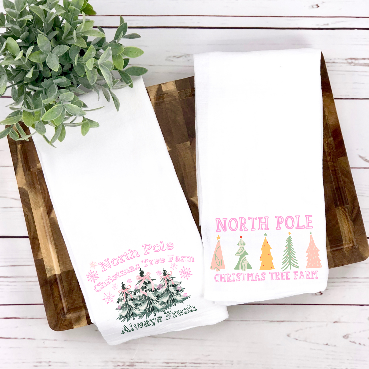 Christmas Tree Farm Tea Towel La Bella Rose Boutique