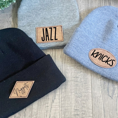 Custom Team Beanies with Leather Patches – Stylish and Warm Personalized Hats