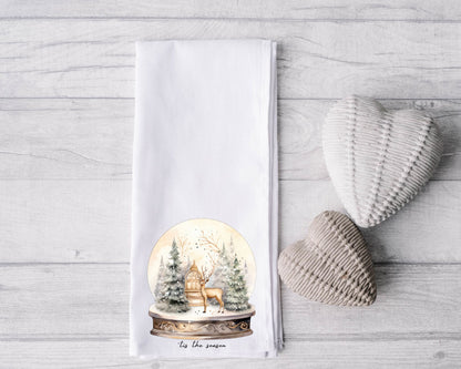 Festive Snow Globe Kitchen Towel La Bella Rose Boutique