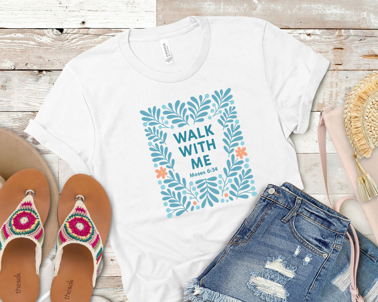 2026 Girls Camp | Walk With Me | Moses 6:34 | Watercolor Tees La Bella Rose Boutique