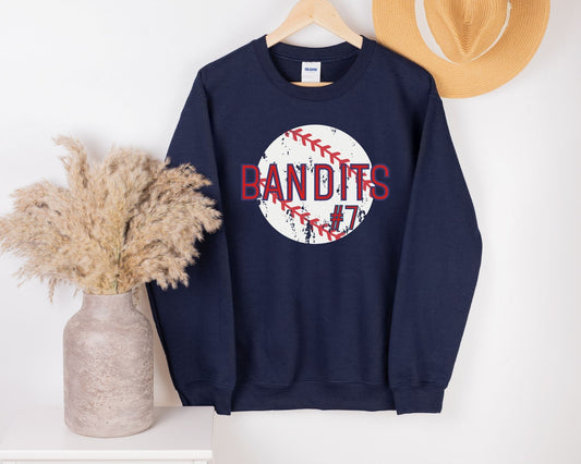 Bandits Baseball Distressed Ball Sweatshirt