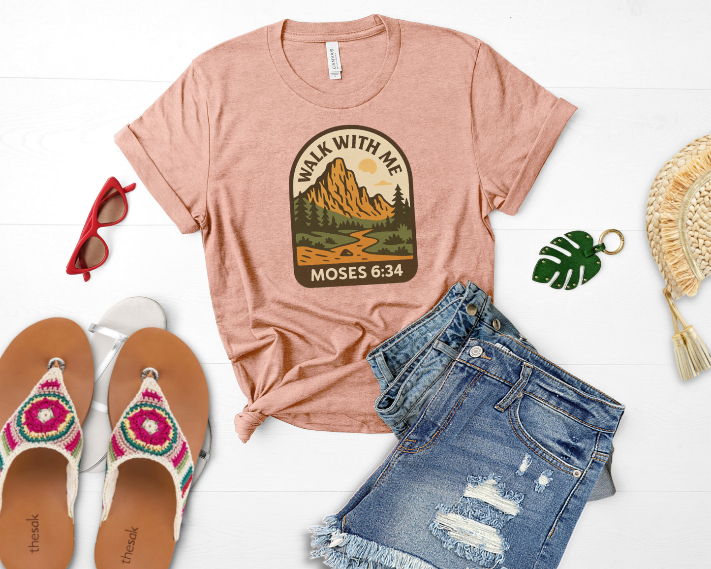 Walk With Me | Moses 6:34 | Mountain Tees La Bella Rose Boutique