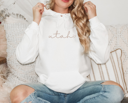 Custom Cursive State Hoodie