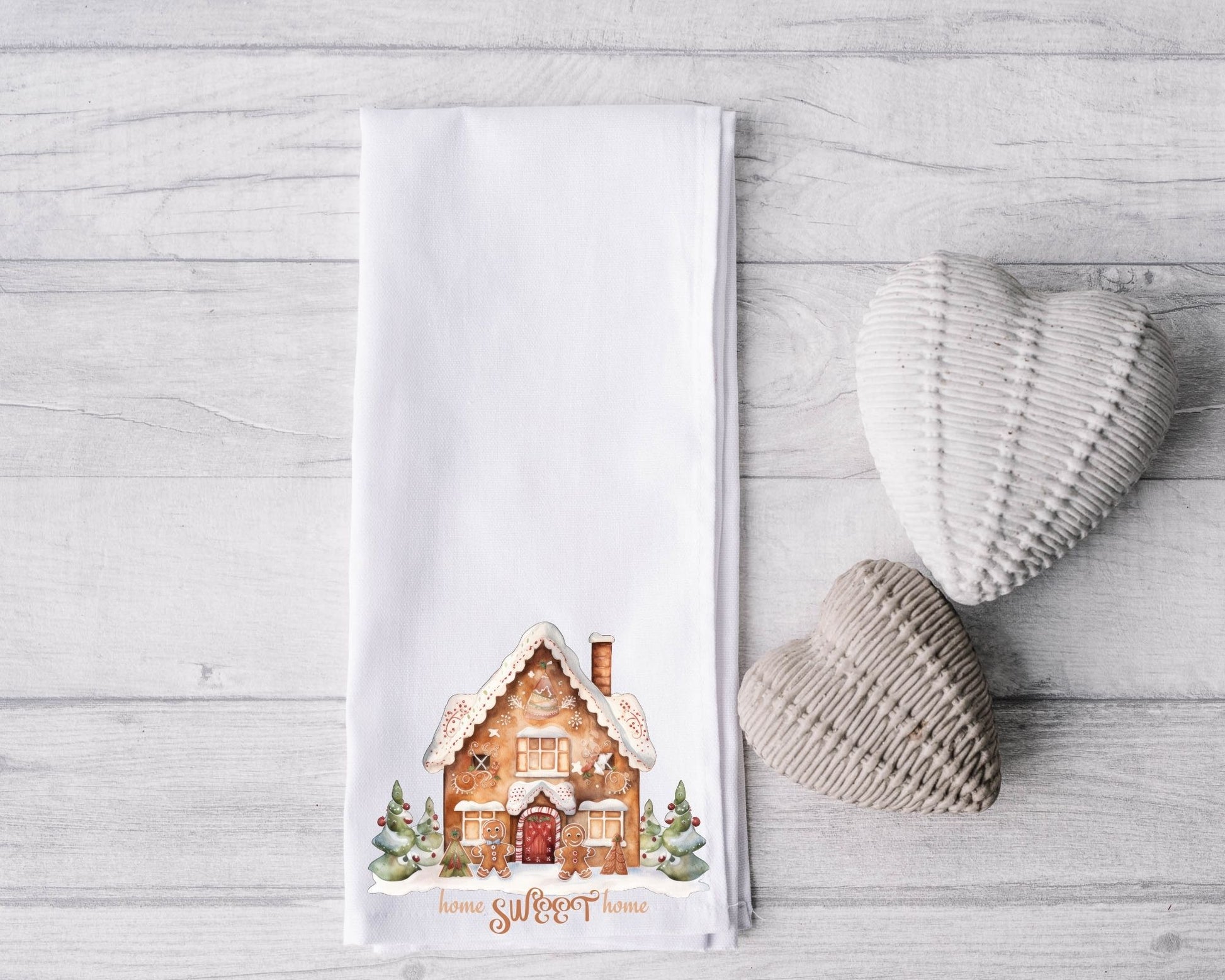 Festive Gingerbread House Tea Towel La Bella Rose Boutique